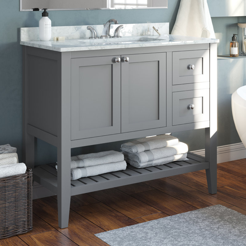 Beachcrest Home Galveston 37" Single Bathroom Vanity Set & Reviews